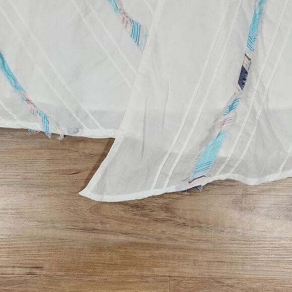 🔺️Roxy White Asymmetric Gauzy Fully Lined Skirt Small - Picture 4 of 10